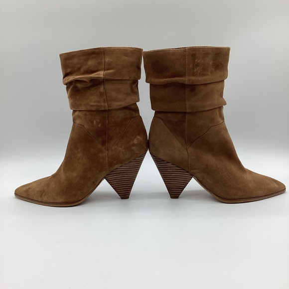 1829. Franco SartoBurnt Orange Suede Slouch Boots  Size 9 EUC - Picture 1 of 7